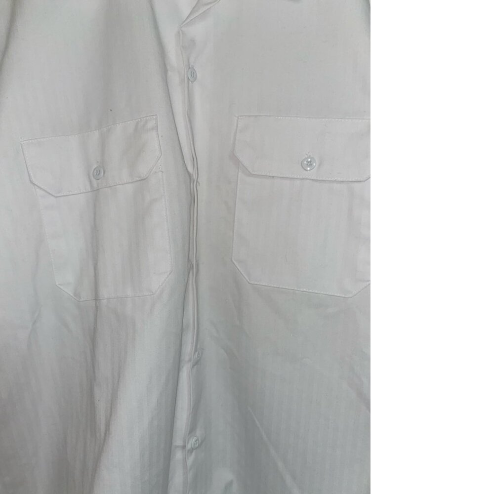 Sz.M*NWOT*Dickies*White Button-Down Short-Sleeve Work Shirt--2 Pockets - Picture 3 of 4